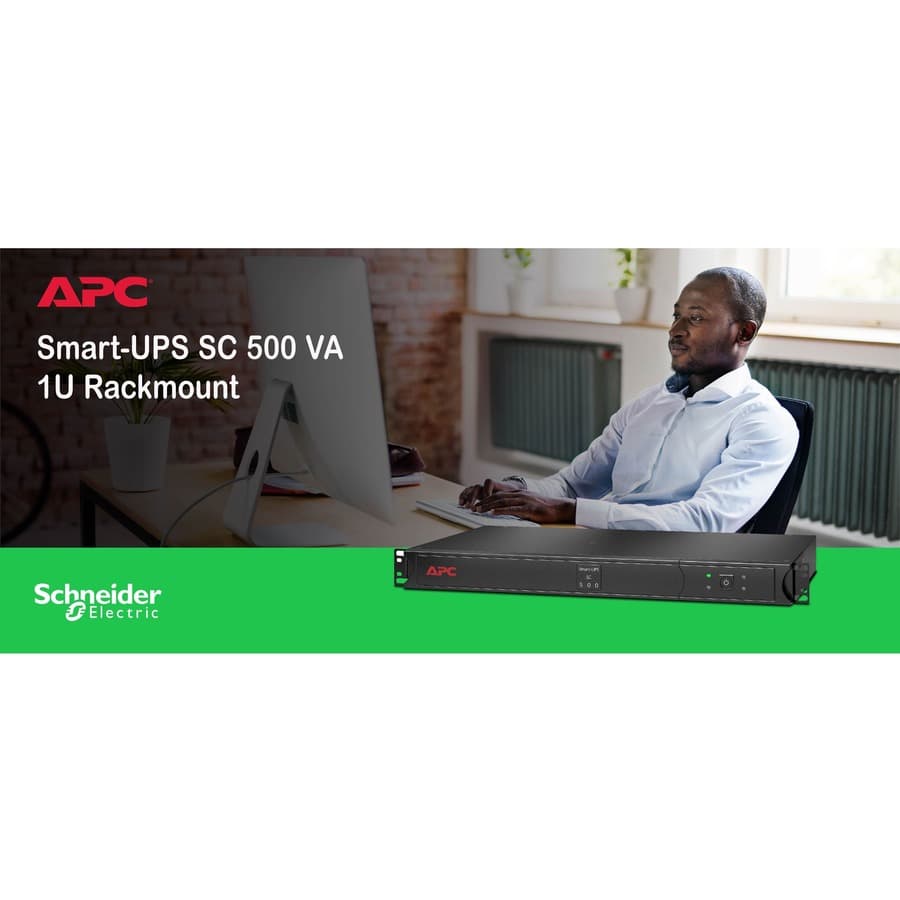 APC Smart-UPS SC 500VA 120V 1U rackmount UPS with USB and 4 NEMA 5-15R outlets
