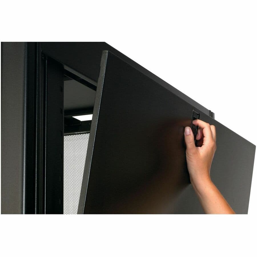 APC NetShelter SX AR3100 42U black floor-standing rack enclosure with side panels