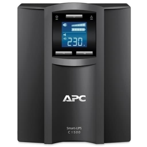 APC Smart-UPS C 1,500 VA desktop UPS with LCD display and 230 V output