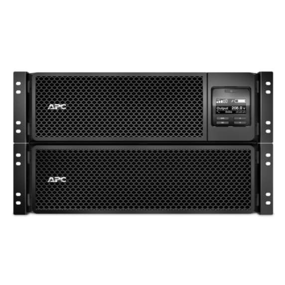 APC Smart-UPS SRT 8000VA RM 208V L630 rack-mount UPS with six NEMA L6-30R outlets