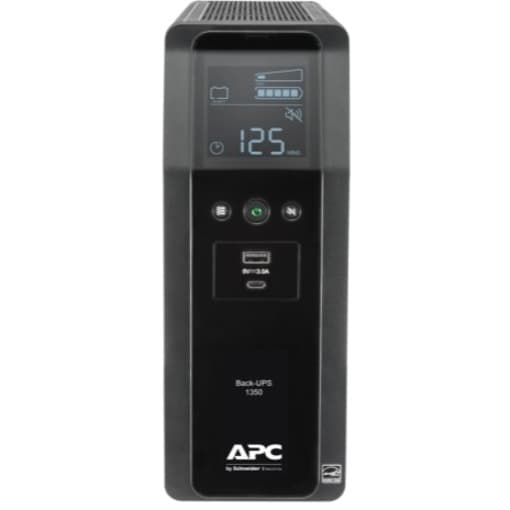 APC Back-UPS Pro BN1350M2-CA 1,350 VA desktop UPS with LCD, 10 outlets, and USB charging ports