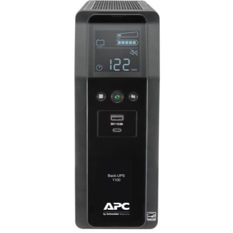 APC Back-UPS Pro BN1100M2-CA desktop UPS with LCD, AVR, 10 NEMA outlets, and USB charging ports