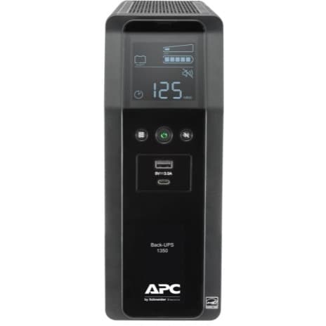 APC Back-UPS Pro BN1350M2-CA 1,350 VA desktop UPS with LCD, 10 outlets, and USB charging ports