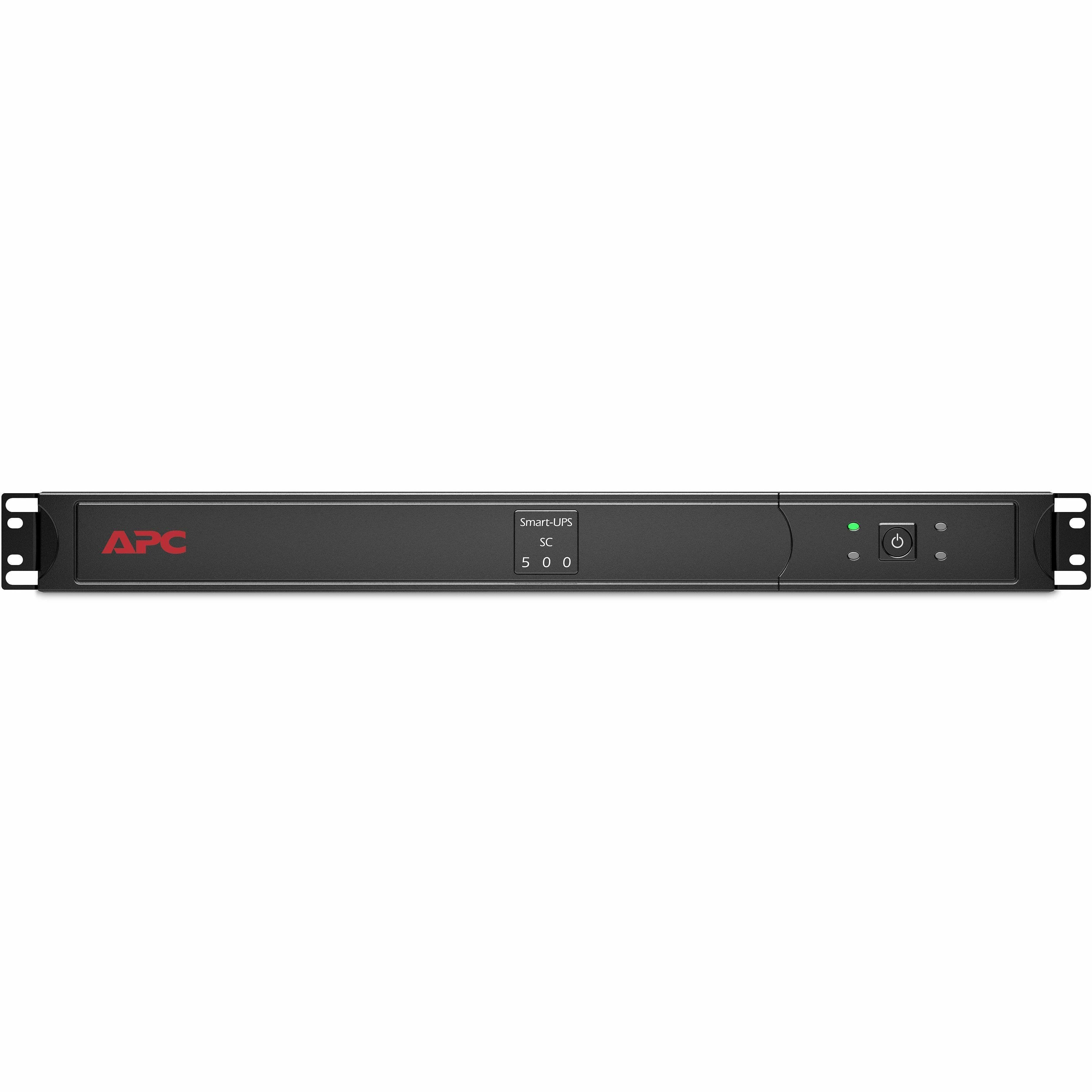 APC Smart-UPS SC 500VA 120V 1U rackmount UPS with USB and 4 NEMA 5-15R outlets