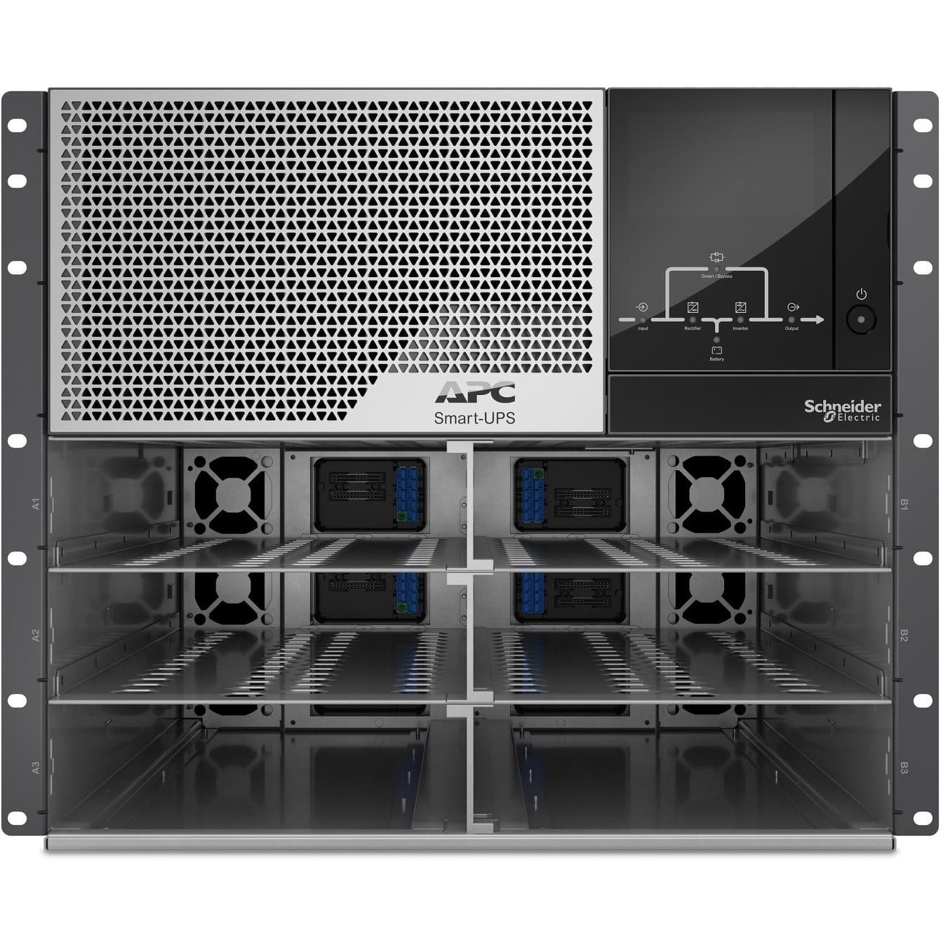 APC Smart-UPS Modular Ultra 15 kW N+1 rackmount UPS frame for high-density data center power protection