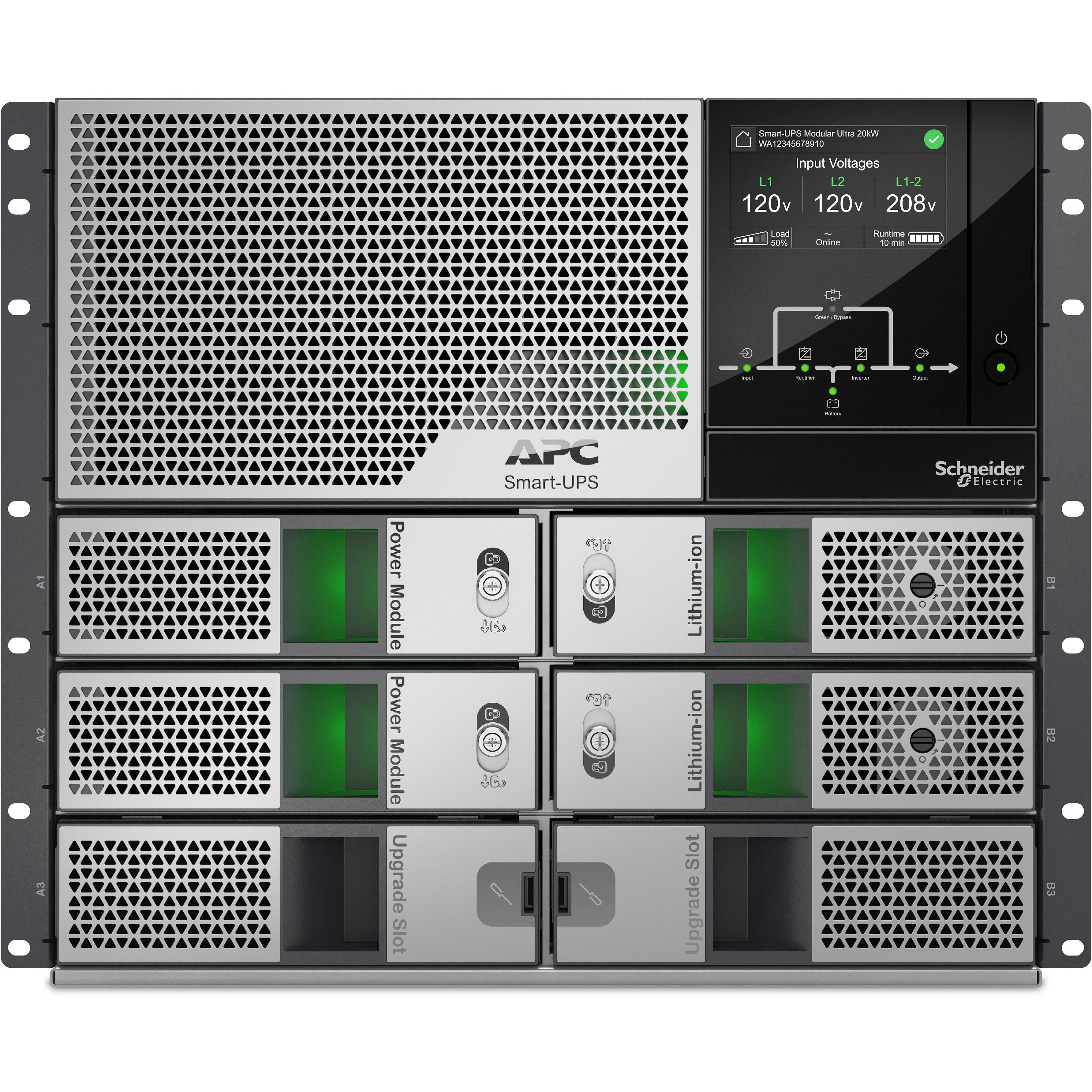 APC Smart-UPS Modular Ultra 10 rackmount online UPS with touchscreen and network management card