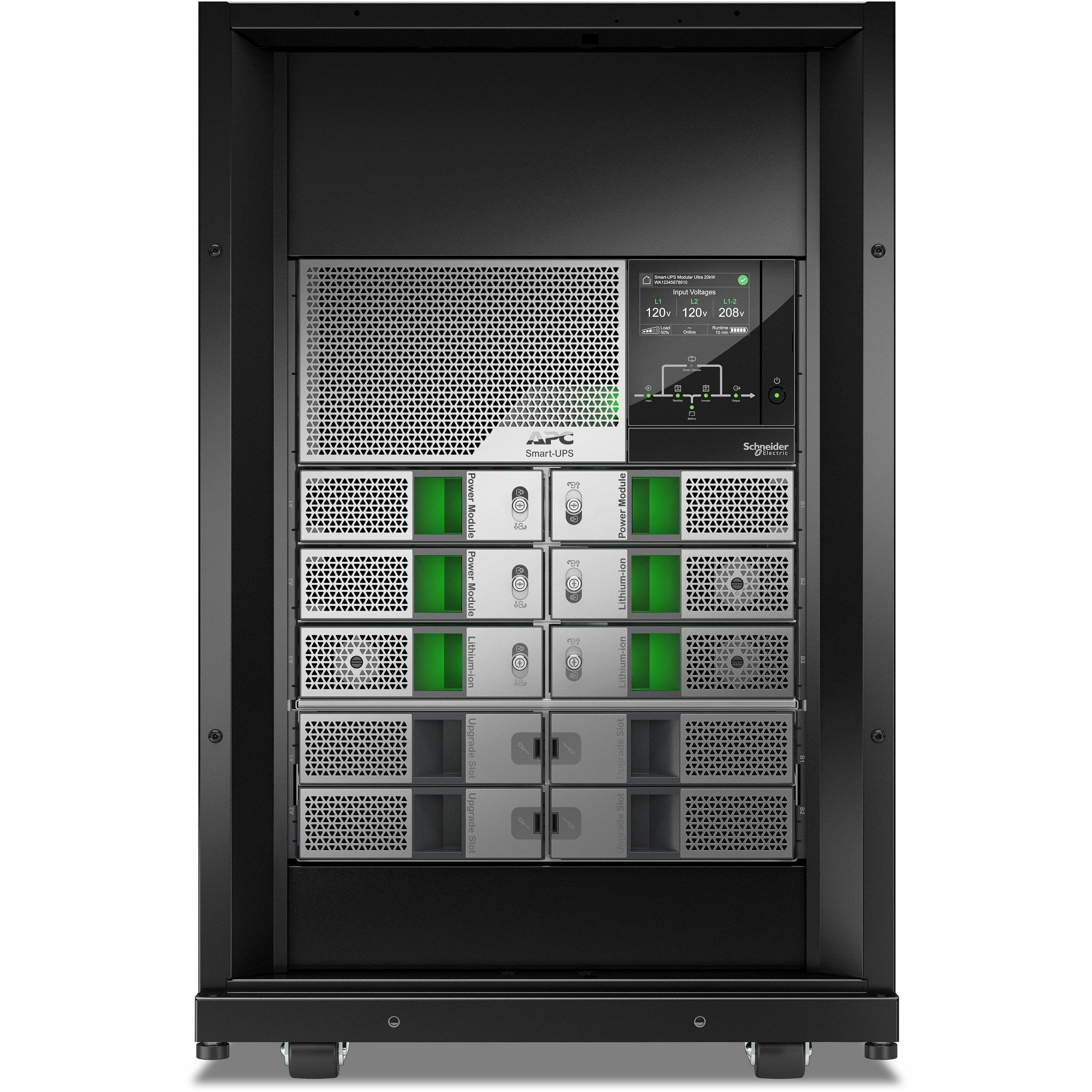 APC SMART-UPS MODULAR ULTRA 15KW SCALABLE TO 20KW N+1 REDUNDANT, TOWER, 208/240V view 2