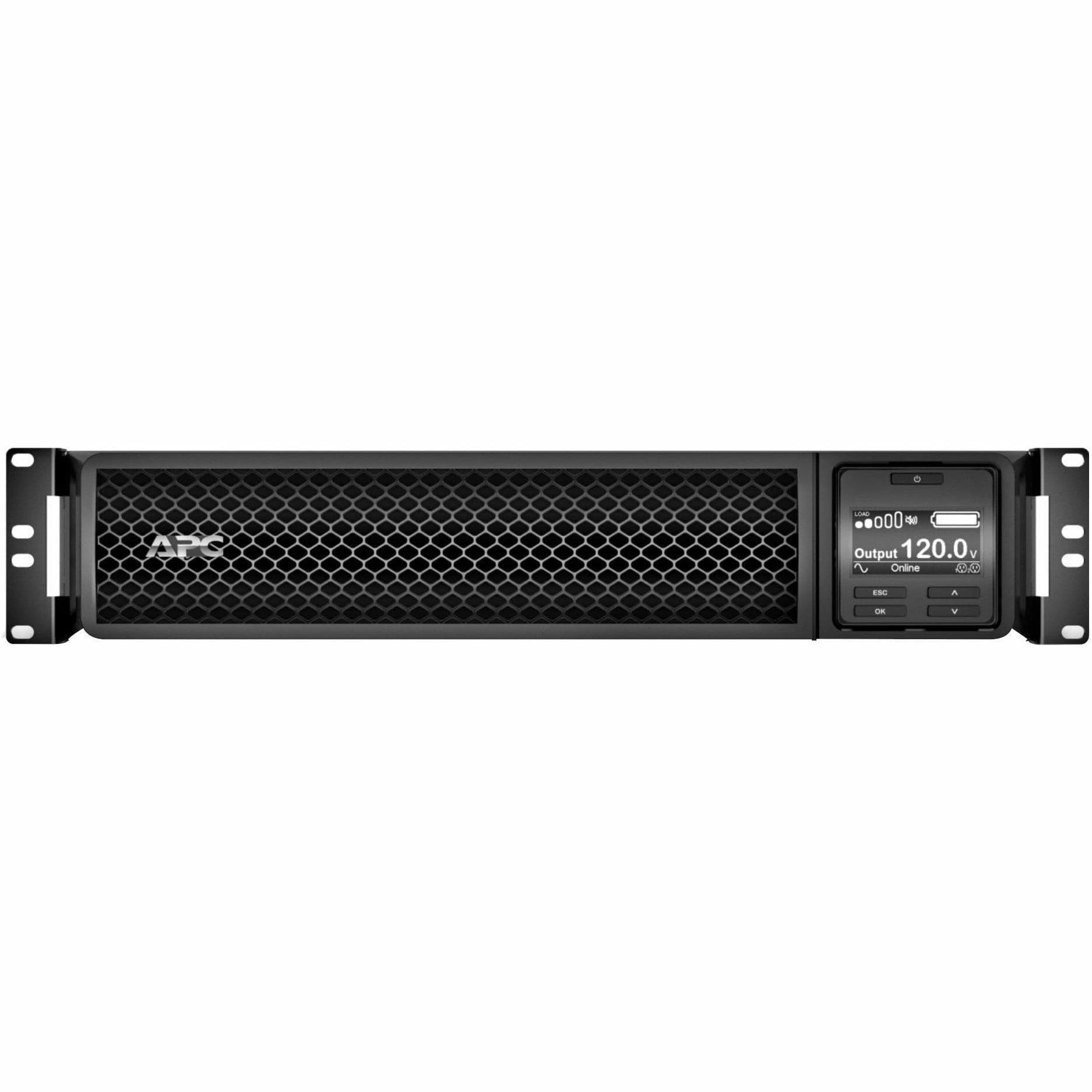 APC Smart-UPS SRT2200RMXLA-NCUS 2,200 VA online UPS with network card, LCD, and rack/tower chassis