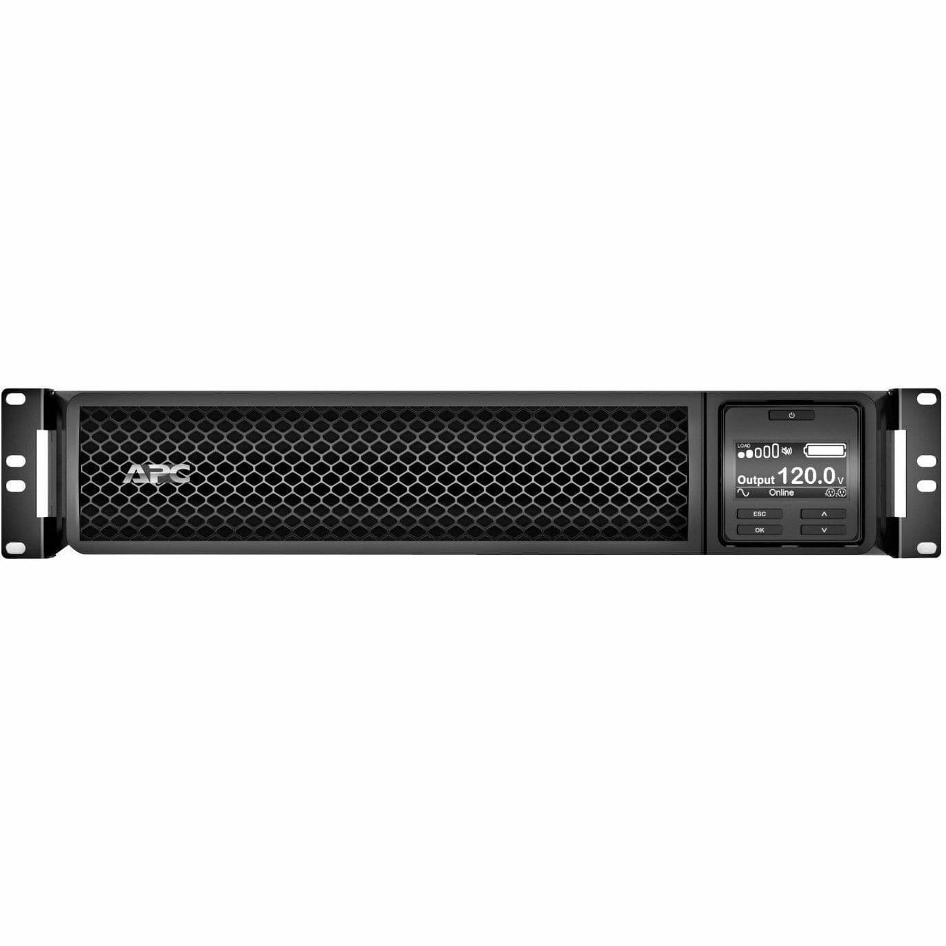 APC SMART-UPS SRT 1000VA LCD RM 120V WITH NETWORK CARD TAA-COMPLIANT view 2