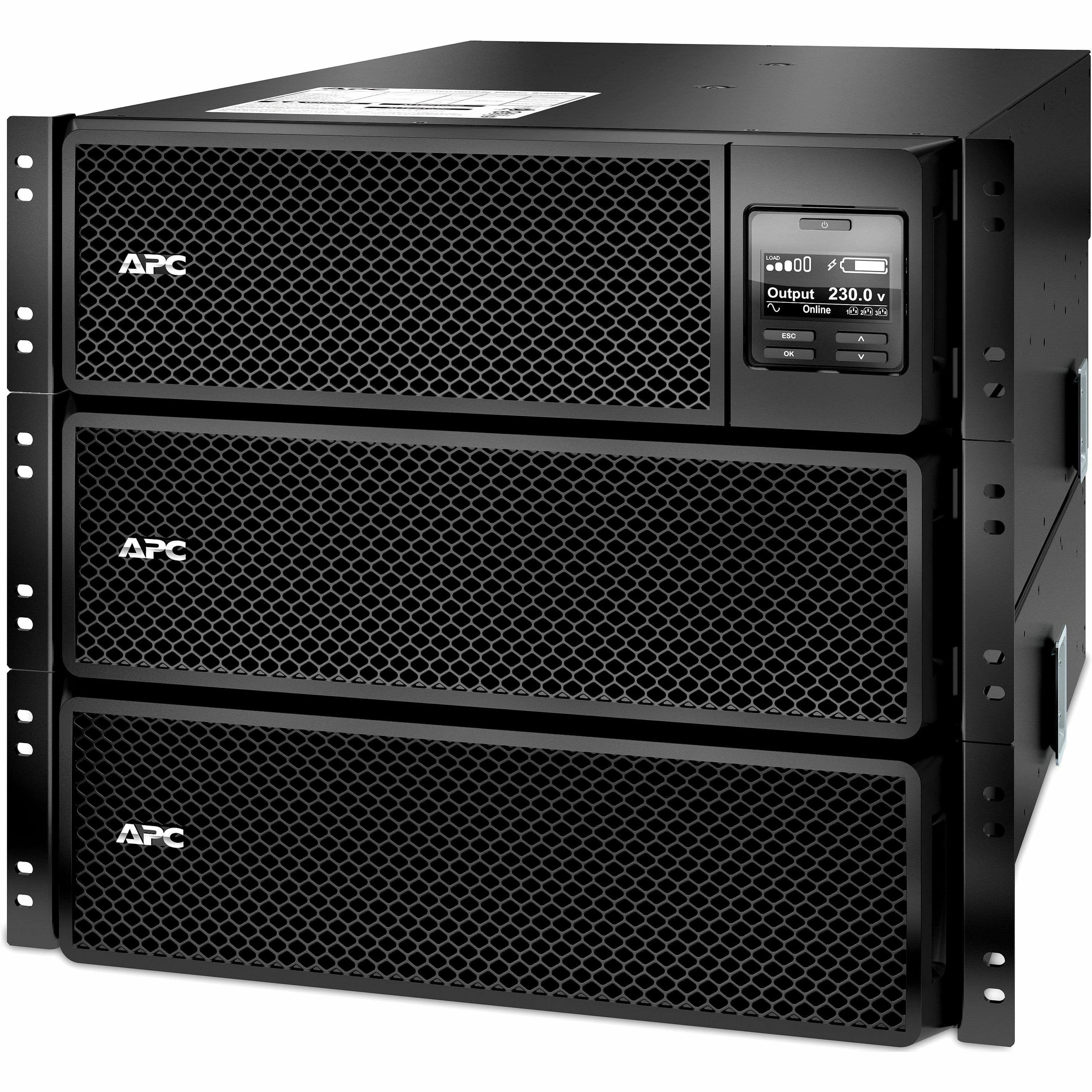 APC Smart-UPS SRT 10000VA RM 208V IEC rack-mount UPS with 6U chassis and IEC outlets