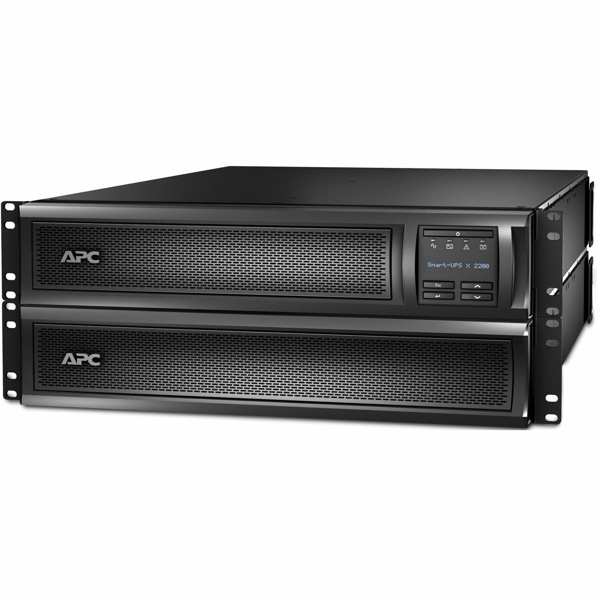 APC Smart-UPS X 2200VA rack/tower UPS with LCD display and network card for 200-240 V deployments