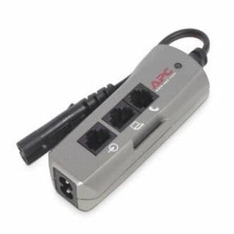 APC SurgeArrest NotebookPro C8 surge protector with 1 outlet, 180 J rating, and RJ11/RJ45 protection