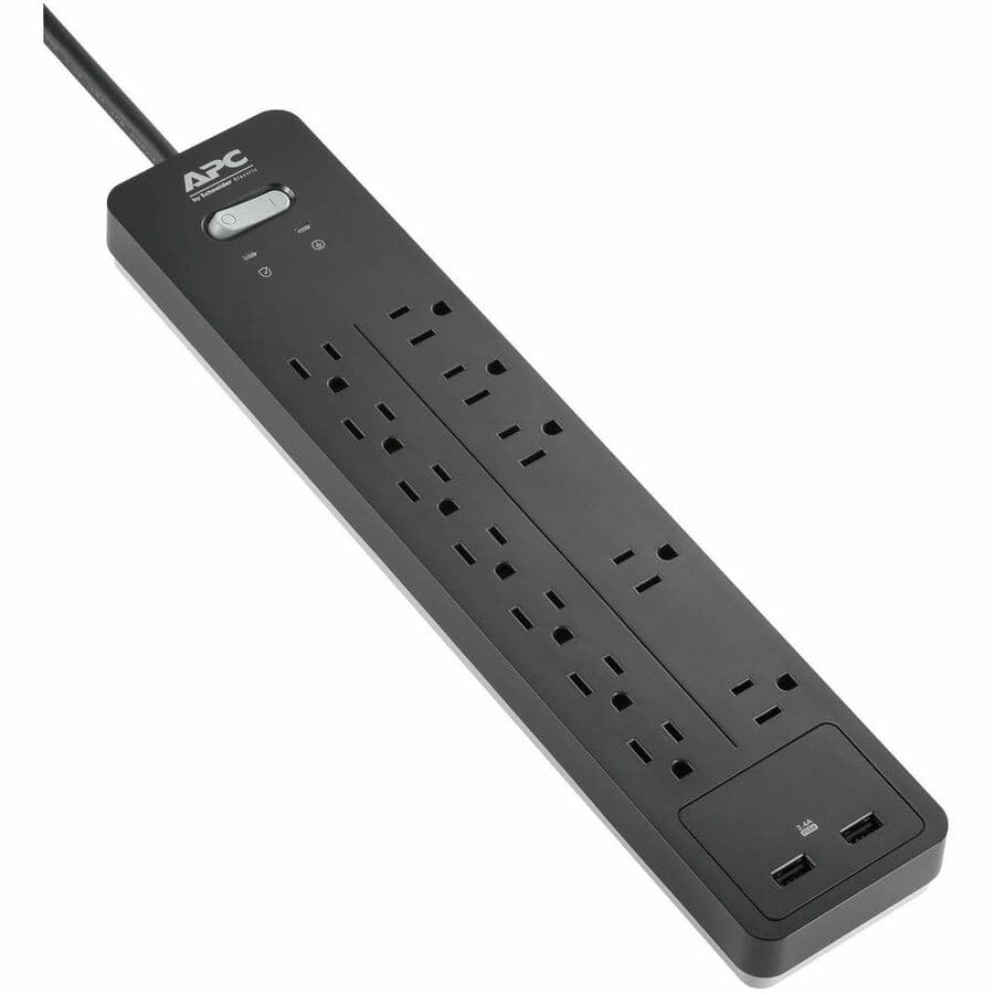 APC PH12U2 12-Outlet SurgeArrest with 2 USB Ports | Home Office