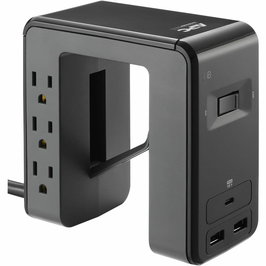 APC PE6U21 Desk Mount Surge Protector 6 Outlets 1,080 J | USB