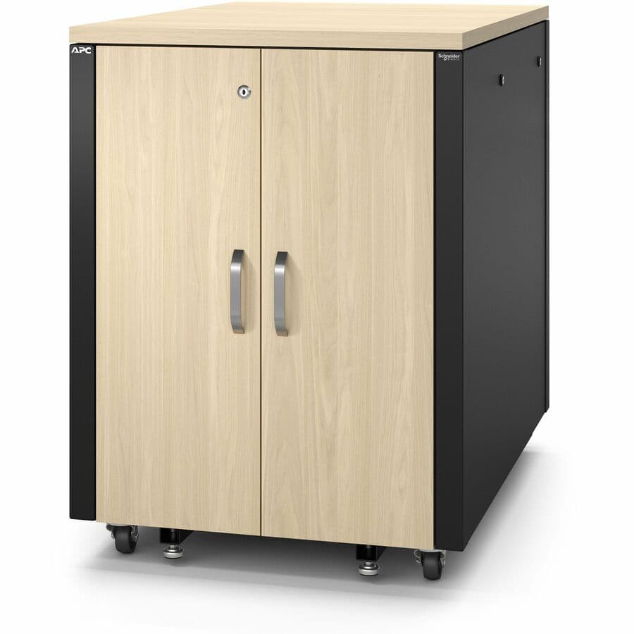 APC NetShelter Soundproof 17U Rack Enclosure, Maple | Floor Standing Rack