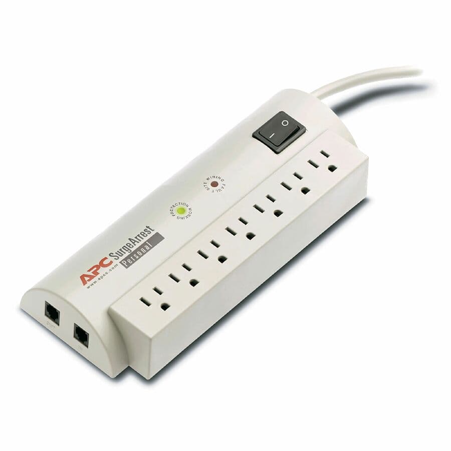 APC Personal SurgeArrest PER7T 7 outlet 120V surge protector with phone protection