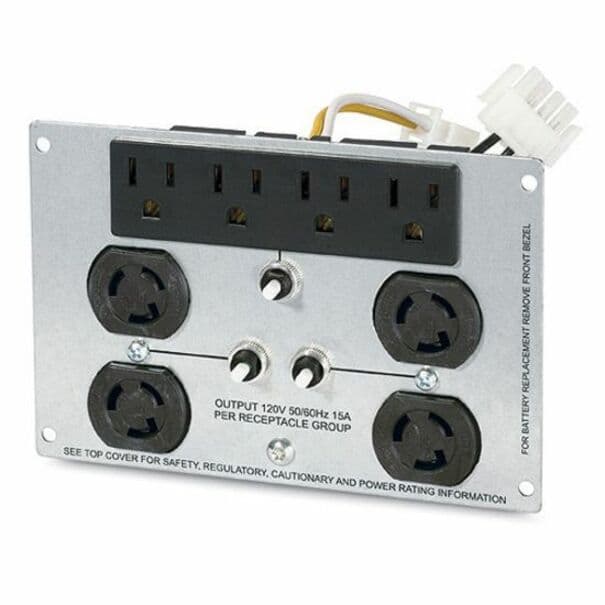 APC SUA028RM backplate kit with four NEMA L5-15R outlets for rack power distribution