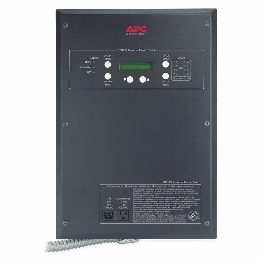 APC UNIVERSAL TRANSFER SWITCH 10-CIRCUIT 120/240V view 2