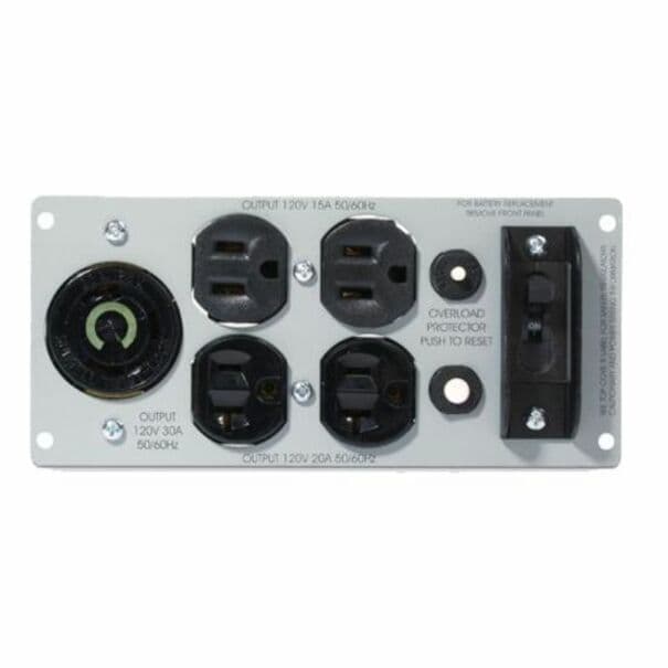 APC SU027RM2U backplate kit power panel with NEMA 5-15, NEMA 5-20, and NEMA L5-30 female support