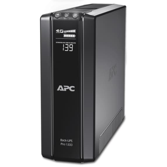 APC Back-UPS RS1500 230V tower UPS with serial port and stepped sine wave output