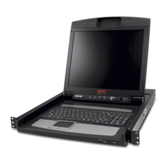 APC AP5717UK 17-inch rackmount LCD console for UK server rack access