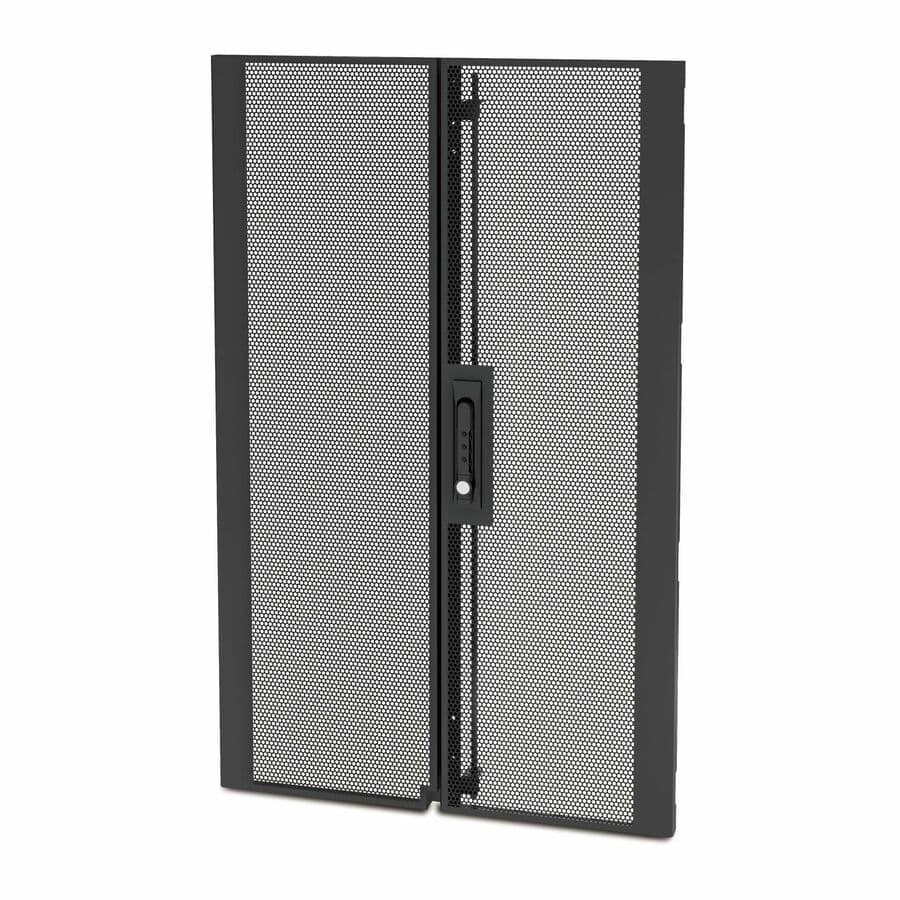 NETSHELTER SX COLOCATION 20U 600MM WIDE PERFORATED SPLIT DOORS BLACK view 2