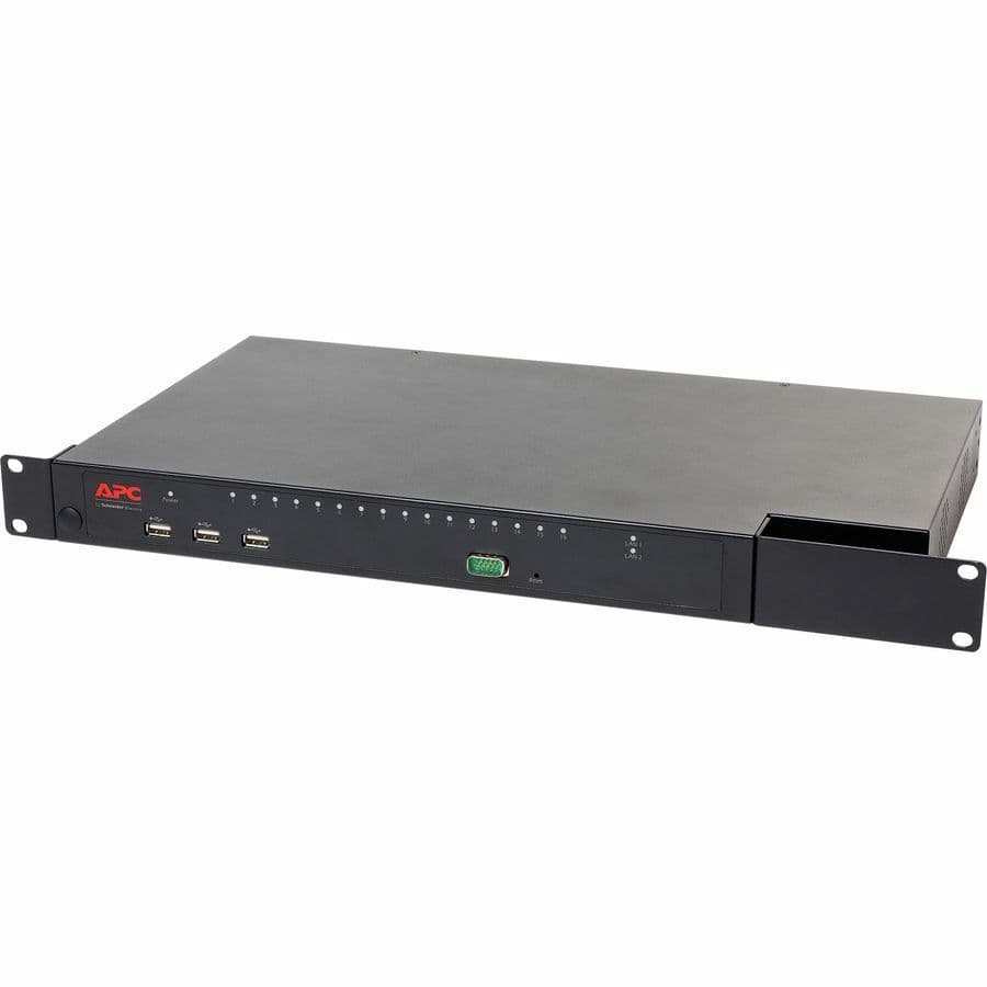 APC KVM2116P 16-port digital IP KVM switch with 2 remote users and 1 local user