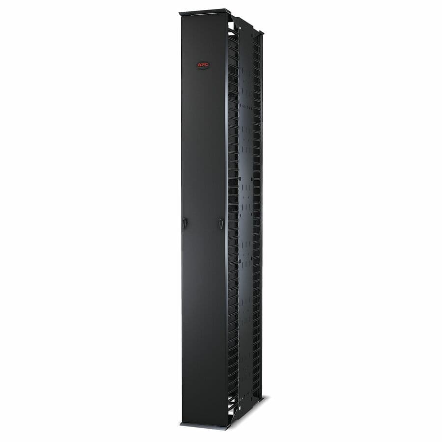 APC AR8645 black double-sided vertical cable manager for 84-inch racks