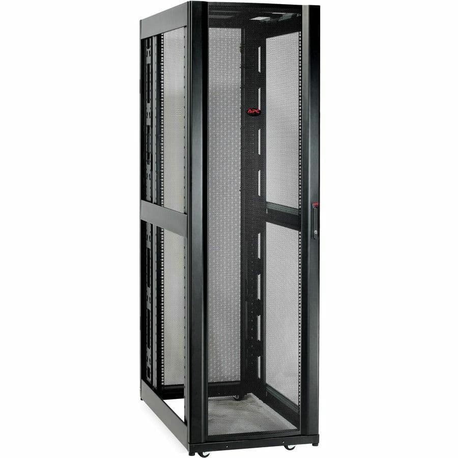 APC NetShelter SX 48U black floor-standing rack enclosure, 600 mm wide and 1,070 mm deep, without side panels