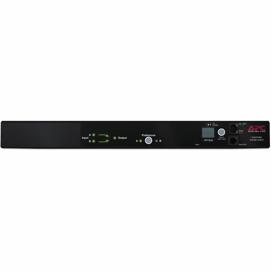 APC AP7722A rack-mount automatic transfer switch with dual IEC 309 inputs and one IEC 309 output