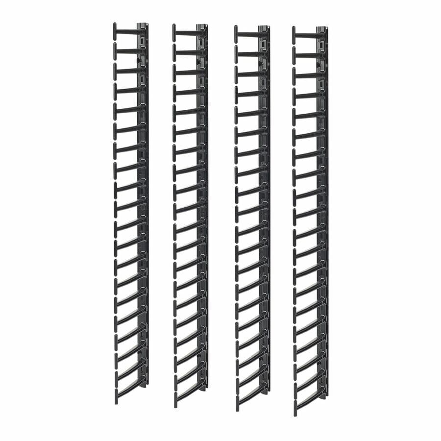 APC AR7717A vertical cable manager for NetShelter SX 42U enclosure, black, 4-pack