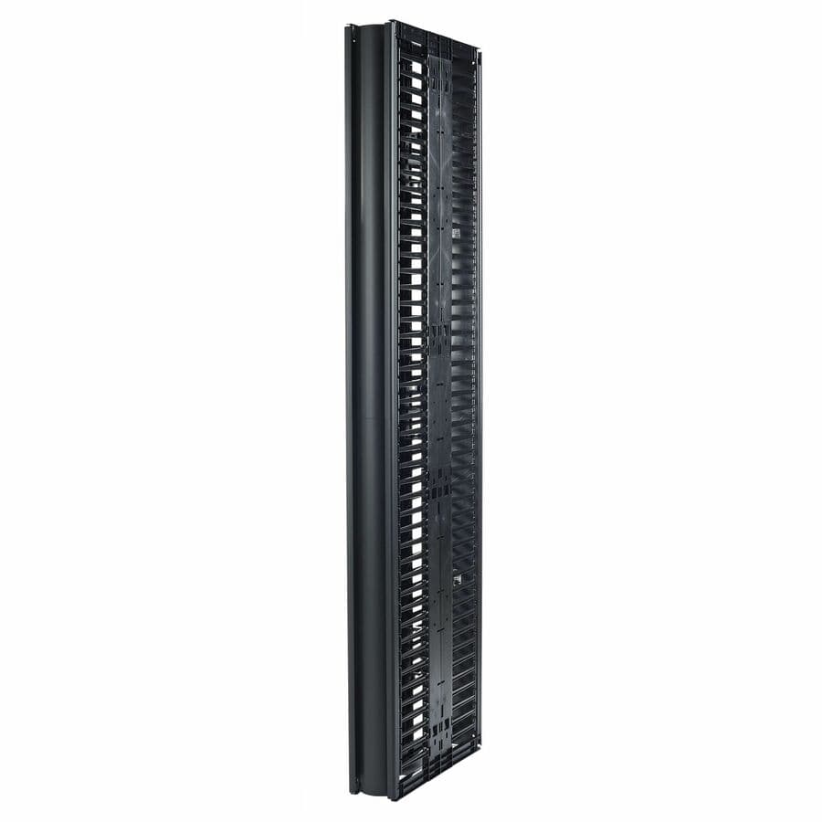 APC AR8725 vertical cable manager for 2- and 4-post racks, 84 in tall, double-sided with doors