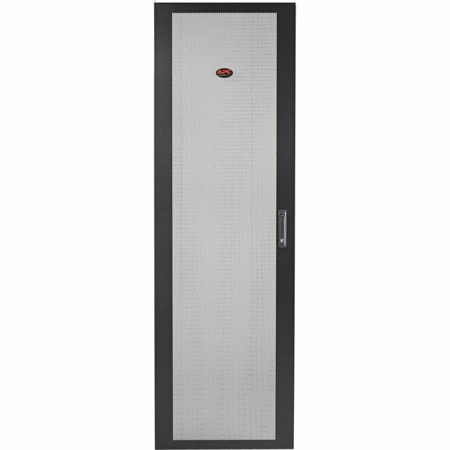 Black APC NetShelter SV 48U 800 mm wide rack enclosure with perforated flat door
