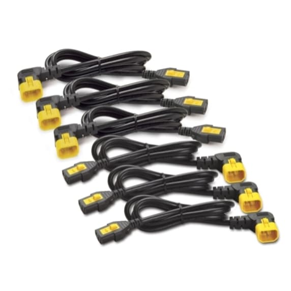 APC locking C13 to C14 power cord kit with 90-degree connector and 0.6 m length