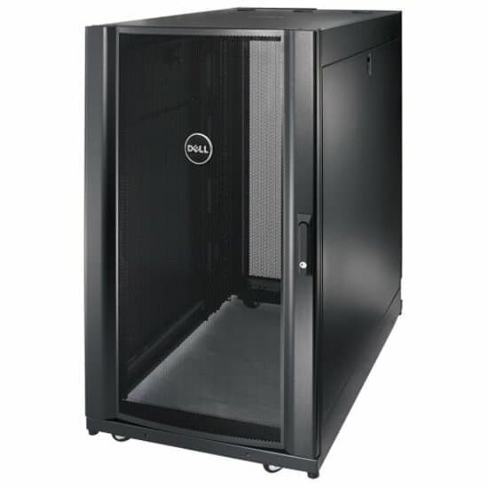 Black APC NetShelter SX 24U rack enclosure with side panels, 600 mm wide and 1,070 mm deep