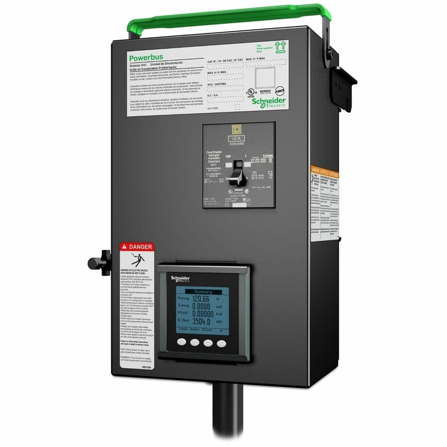 APC Schneider Electric 208 V 50 A busway tap-off unit with meter and 3 ft cord