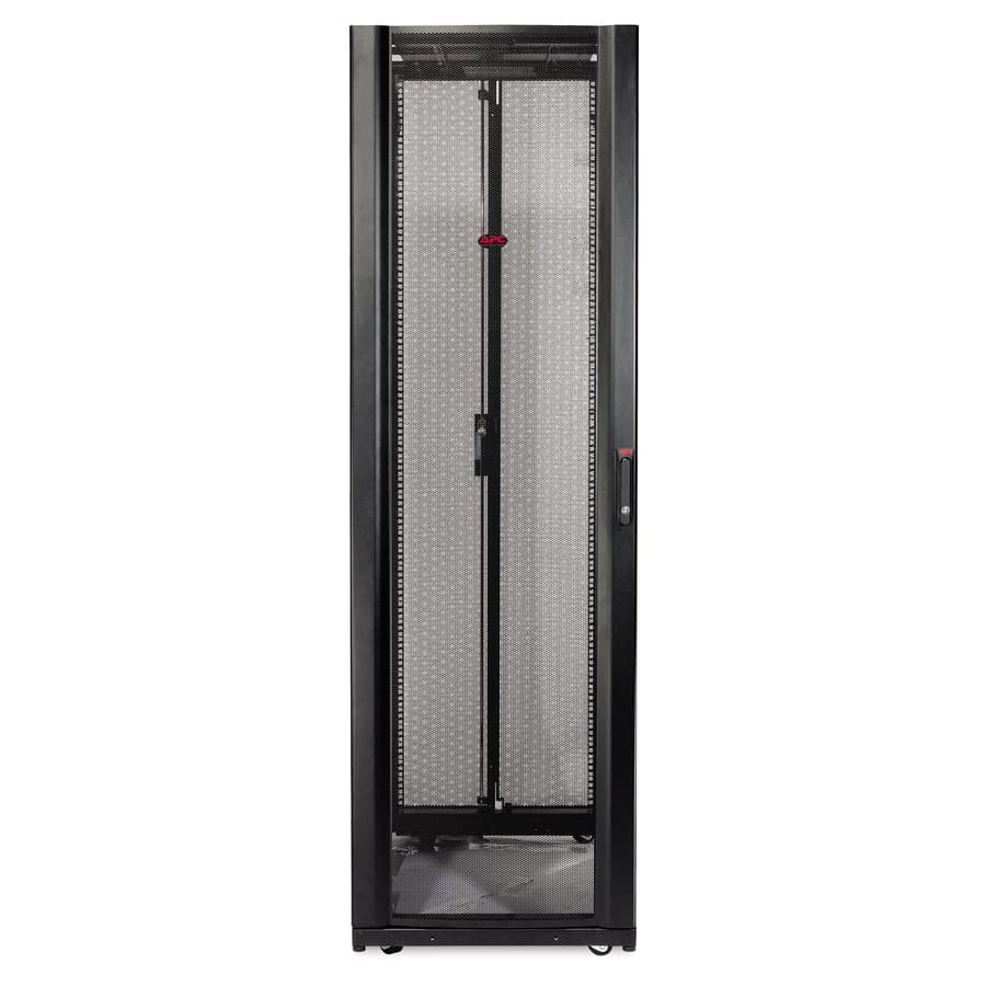 APC NetShelter SX 42U black floor-standing server rack enclosure with side panels