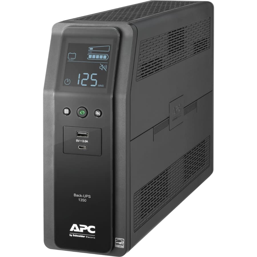APC Back-UPS Pro BN1350M2-CA 1,350 VA desktop UPS with LCD, 10 outlets, and USB charging ports