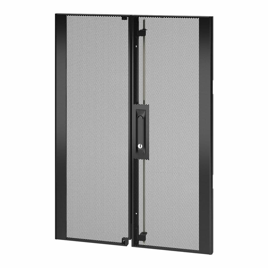 Schneider Electric NetShelter SX AR7161 18U 600 mm wide black rack enclosure with perforated split doors