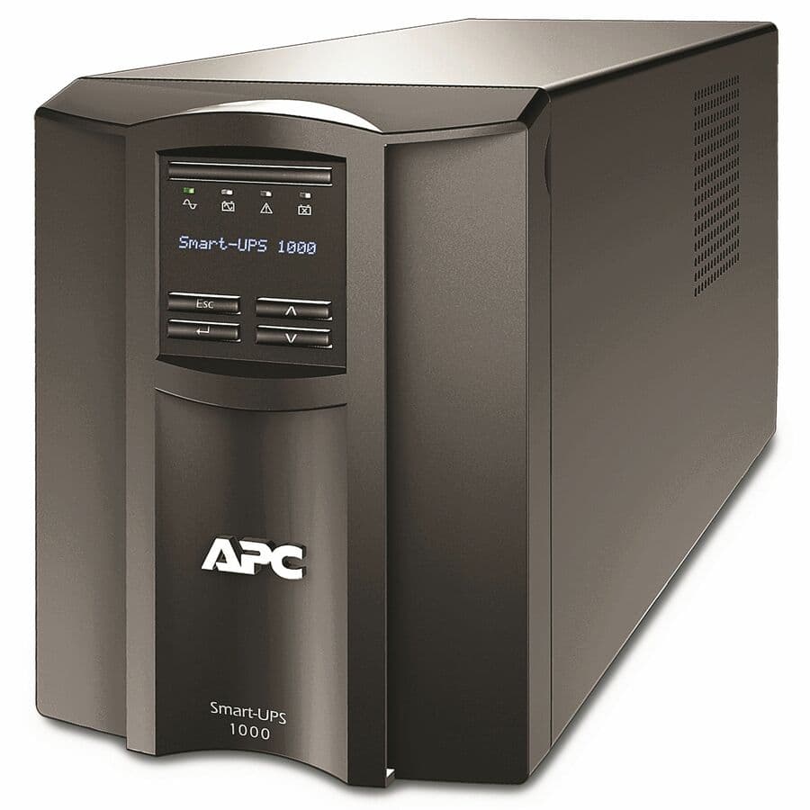 APC Smart-UPS 1000VA rack/tower UPS with LCD display and 8 NEMA 5-15R outlets