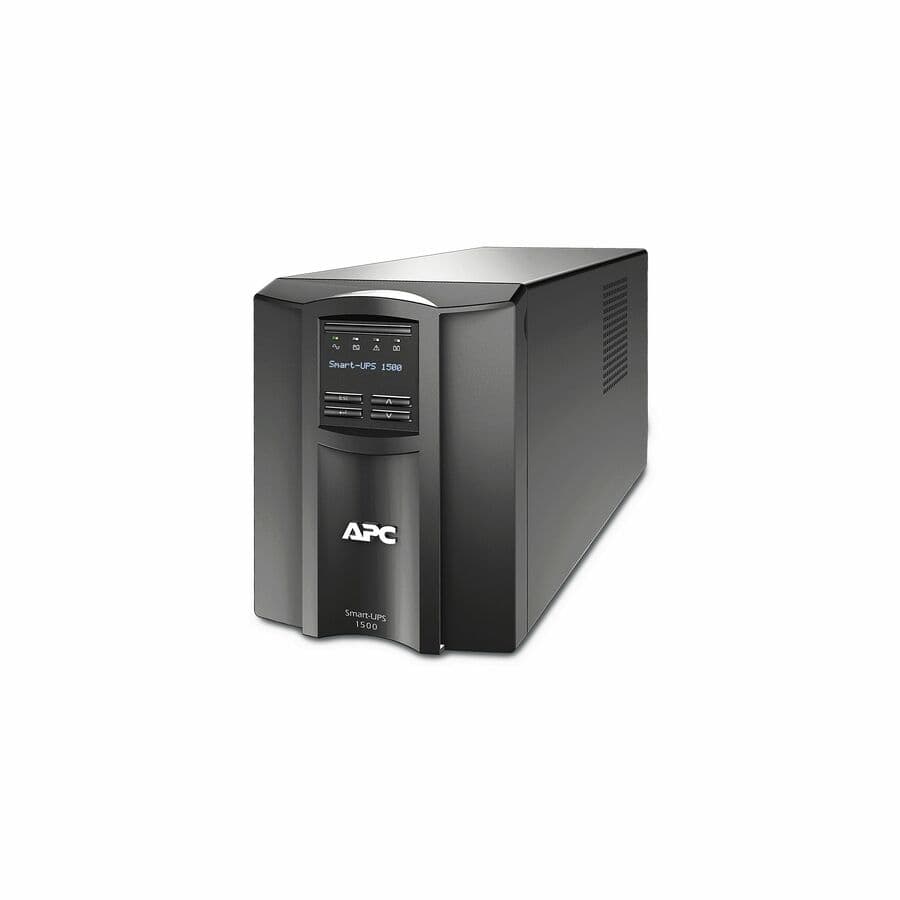 APC Smart-UPS SMT1500CX413 desktop UPS with 1,500 VA capacity and LCD display