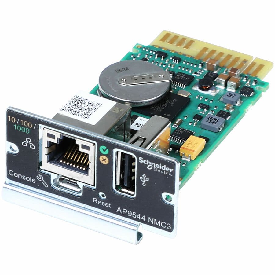 Schneider Electric AP9544 network management card for Easy UPS 1-Phase remote monitoring