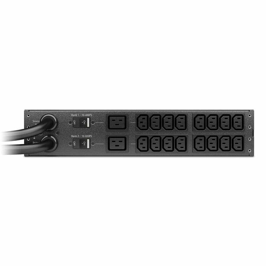 APC AP4424A rack ATS with IEC 309 input and 16 C13 plus 2 C19 outlets