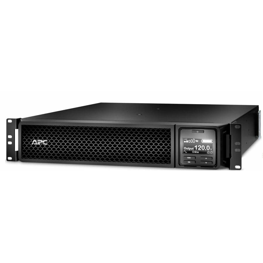 APC Smart-UPS SRT2200RMXLA-NCUS 2,200 VA online UPS with network card, LCD, and rack/tower chassis