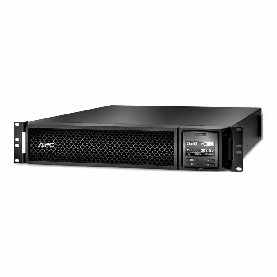 APC Smart-UPS SRT 3000 VA TAA-compliant online UPS with LCD, network card, and 208 V rack/tower chassis