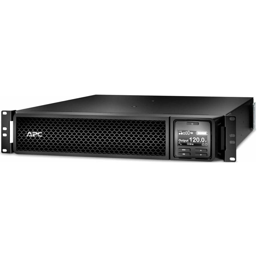 APC Smart-UPS SRT 1500 VA TAA-compliant online UPS with LCD, network card, and rack/tower chassis