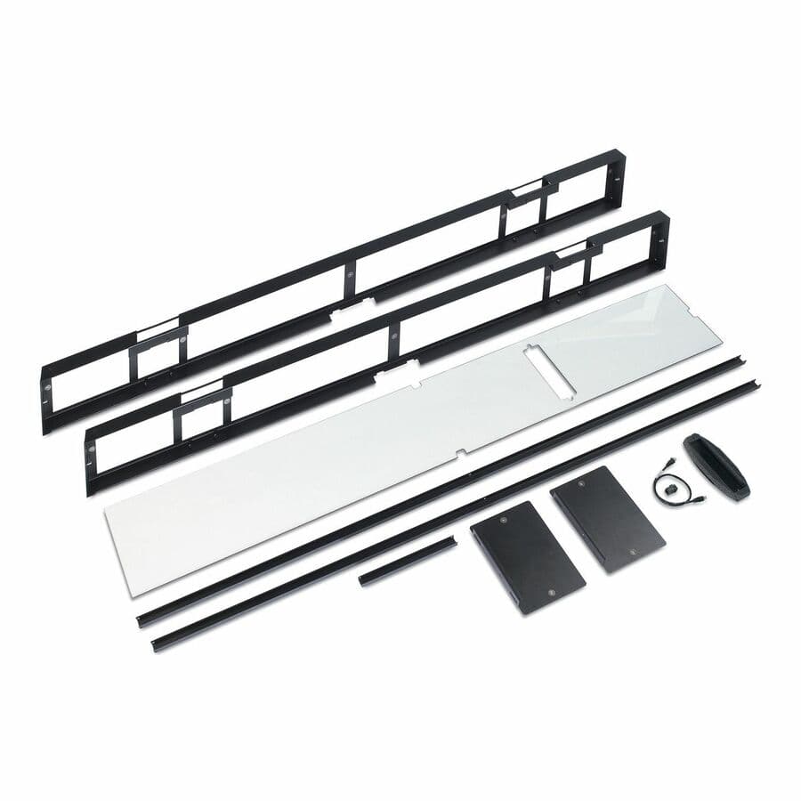 APC rack air containment front assembly in black for data center airflow control