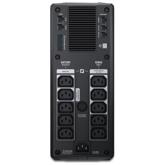 APC Back-UPS RS1500 230V tower UPS with serial port and stepped sine wave output