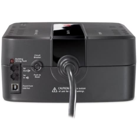 APC BE650G1-LM 650 VA 390 W standby tower UPS with USB and 4 NEMA 5-15 outlets