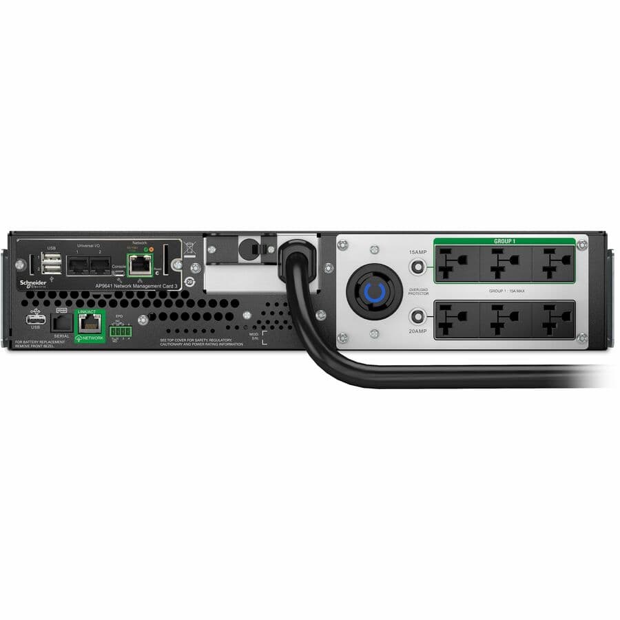 APC Smart-UPS Lithium-Ion 3000VA 2U rack-mount UPS with SmartConnect, network card, and mixed NEMA outlets